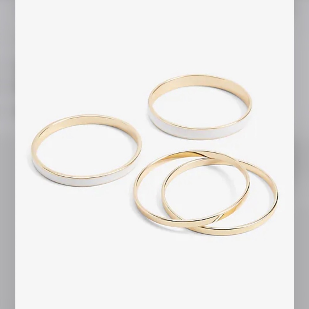 Express set of 4 mixed printed bangle bracelet